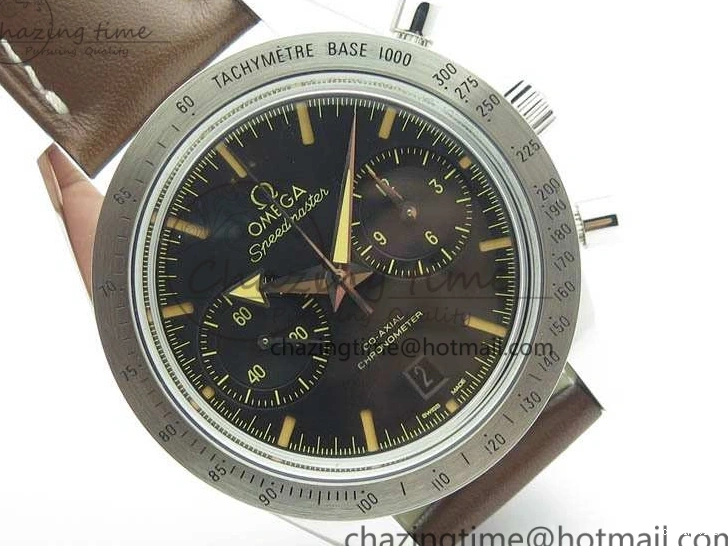 0208 Speedmaster ’57 Co-Axial OMF 1:1 Best Edition Black Dial A9300 (Free Leather Strap) Cozy 8137